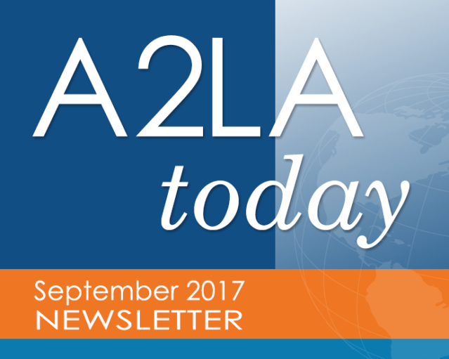 A2LA Welcomes New Staff - September 2017